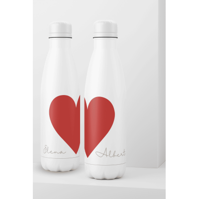 Botella Acero Inoxidable 700 ml Personalizada – San Valentín  Pack o Individual