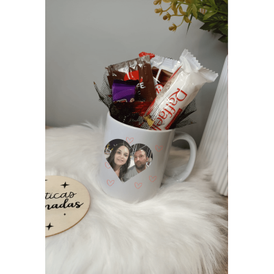 Taza personalizada con foto y calendario – Regalo original para San Valentín