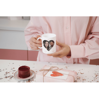 Taza personalizada con foto y calendario – Regalo original para San Valentín