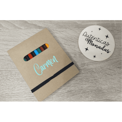 Libreta infantil personalizada con nombre para colorear con lápices – Regalo para cumpleaños y eventos