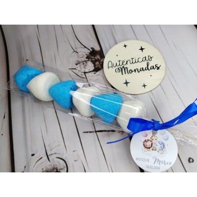 Brocheta de Nubes de Colores Personalizada – Regalo Dulce para Eventos