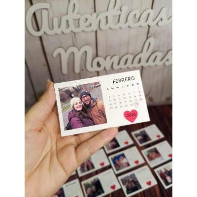 Imanes Calendario Personalizados con Fotos – Regalo Romántico para Pareja y Familia