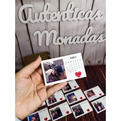 Imanes Calendario Personalizados con Fotos – Regalo Romántico para Pareja y Familia