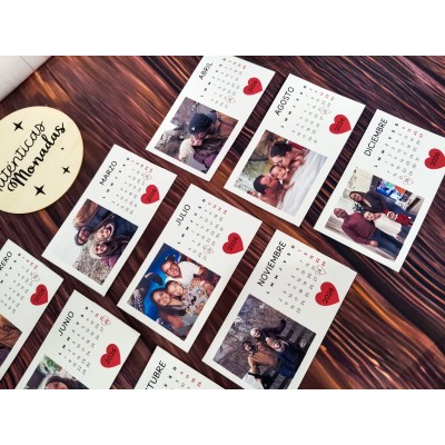 Imanes Calendario Personalizados con Fotos – Regalo Romántico para Pareja y Familia