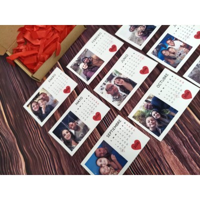 Imanes Calendario Personalizados con Fotos – Regalo Romántico para Pareja y Familia