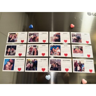 Imanes Calendario Personalizados con Fotos – Regalo Romántico para Pareja y Familia