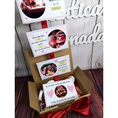 Caja Regalo Romántica UP con Dulces y Fotos – Regalo San Valentín para Enamorados