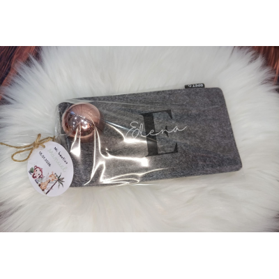 Conjunto bálsamo labial bola y portagafas personalizado – Regalo para eventos mujeres