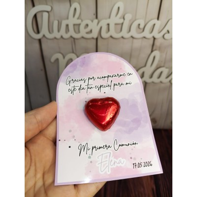 Bombón de agradecimiento personalizado – Detalle dulce para eventos