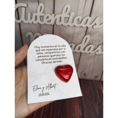 Bombón de agradecimiento personalizado – Detalle dulce para eventos