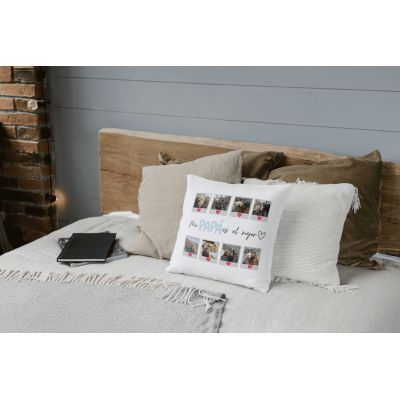 Cojín Personalizado Día del Padre con Fotos Polaroid – Mi Papá es el Mejor
