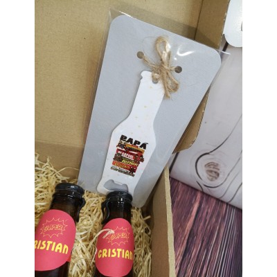 Caja Regalo Día del Padre Superhéroe con Jarra, Abridor y Cervezas Personalizadas|Regalo original Dia del Padre