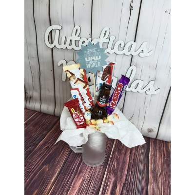Jarra Personalizada con Dulces y Cerveza Mini Estrella Galicia – Regalo Día del Padre
