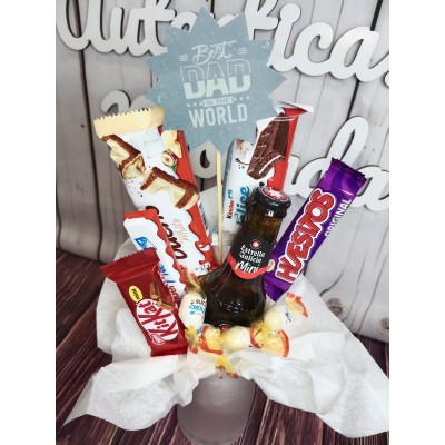 Jarra Personalizada con Dulces y Cerveza Mini Estrella Galicia – Regalo Día del Padre