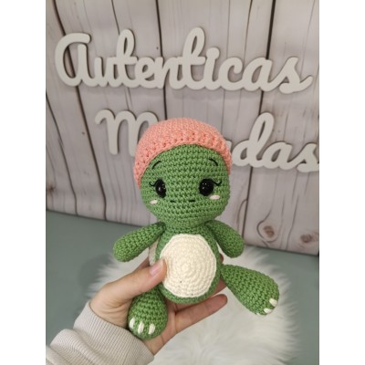 Tortuga amigurumi de crochet hecha a mano 20 cm | Juguete bebé y regalo infantil original