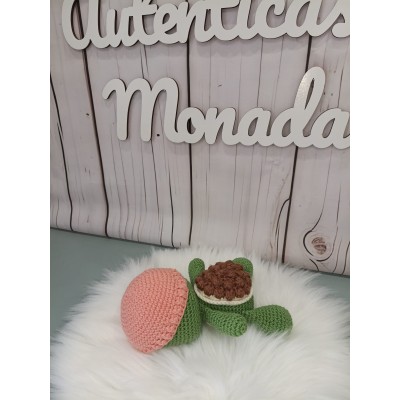Tortuga amigurumi de crochet hecha a mano 20 cm | Juguete bebé y regalo infantil original