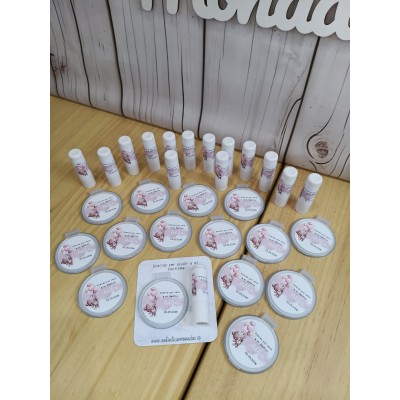 Conjunto bálsamo labial aloe vera y espejo personalizado – Regalo para eventos
