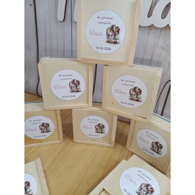 Tres en raya de madera personalizado  Regalo infantil para eventos