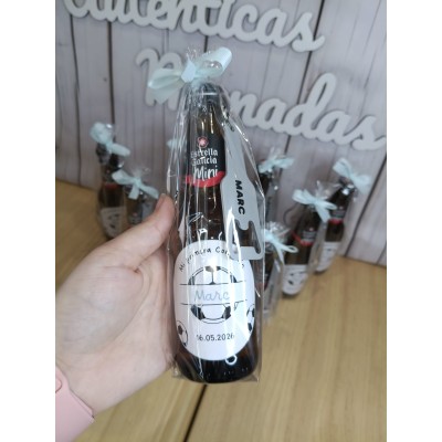 Cerveza mini Estrella Galicia con abridor personalizado – Regalo para eventos hombres
