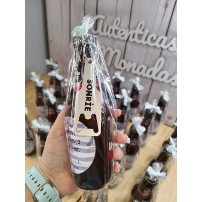 Cerveza mini Estrella Galicia con abridor personalizado – Regalo para eventos hombres