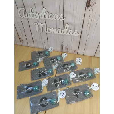 Conjunto bálsamo labial bola y portagafas personalizado – Regalo para eventos mujeres