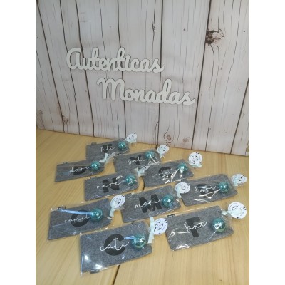 Conjunto bálsamo labial bola y portagafas personalizado – Regalo para eventos mujeres