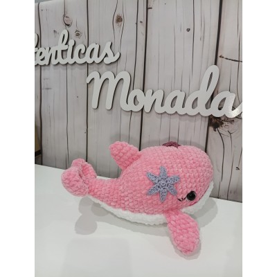 Ballena Amigurumi de Crochet Hecha a Mano en Caja Regalo
