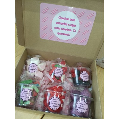 Caja Regalo con Chuches “6 Razones para Darte las Gracias, Mamá”  Dulce y Original
