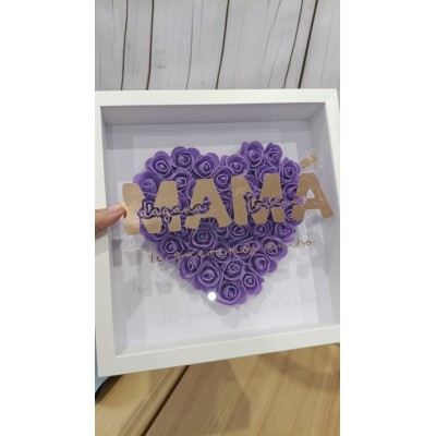 Cuadro Personalizado para Mamá con Nombres de los Hijos y Flores – Regalo Día de la madre