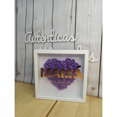 Cuadro Personalizado para Mamá con Nombres de los Hijos y Flores – Regalo Día de la madre