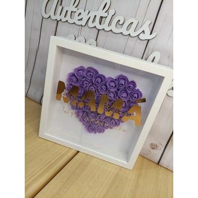 Cuadro Personalizado para Mamá con Nombres de los Hijos y Flores – Regalo Día de la madre