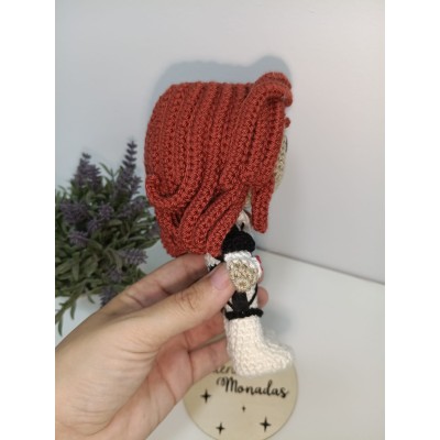 Viuda Negra de Avengers Amigurumi de Crochet Estilo Funko | Hecho a Mano | Figura de 17 cm