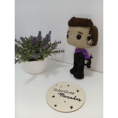 Ojo de Halcón Amigurumi Avengers de Crochet Estilo Funko  Hecho a Mano  Figura de 17 cm