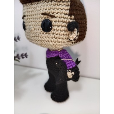Ojo de Halcón Amigurumi Avengers de Crochet Estilo Funko  Hecho a Mano  Figura de 17 cm