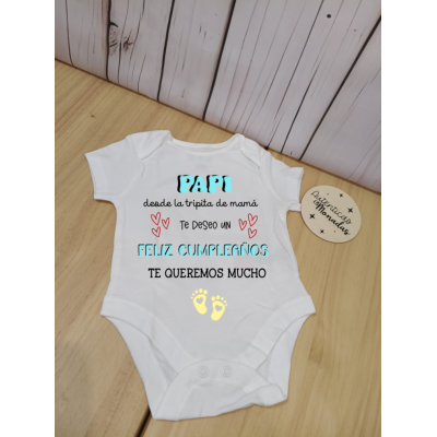Body de Bebé Regalo Papi Desde la Tripita  Auténticas Monadas