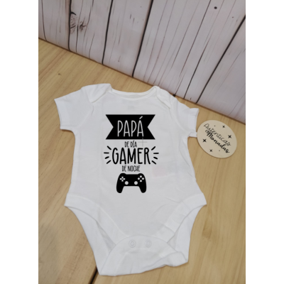 Body para Papá Gamer  Papá de Día, Gamer de Noche  Regalo Original para Papá