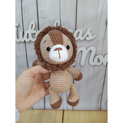 Muñeco León de Crochet Hecho a Mano – Amigurumi Artesanal para bebé