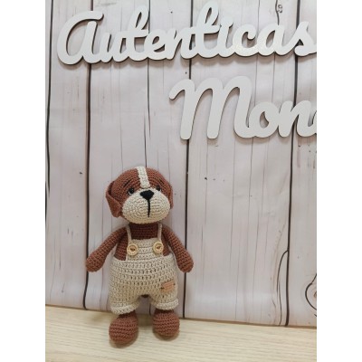 Perro Amigurumi de Crochet Hecho a Mano  Muñeco de Perro 20 cm  Regalo Original