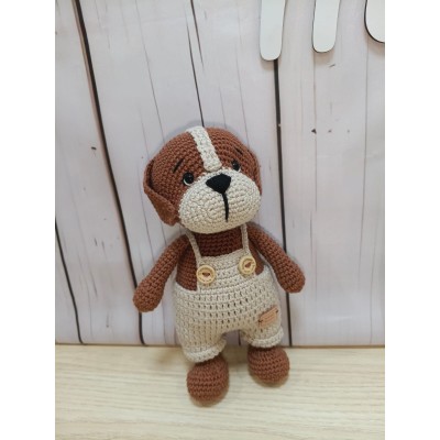 Perro Amigurumi de Crochet Hecho a Mano  Muñeco de Perro 20 cm  Regalo Original