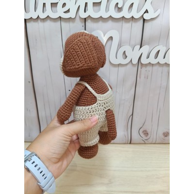 Perro Amigurumi de Crochet Hecho a Mano  Muñeco de Perro 20 cm  Regalo Original