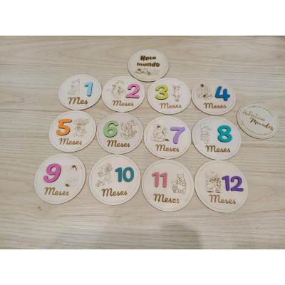 Mesario de Madera Personalizado para bebés con Personajes Infantiles