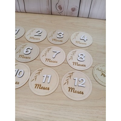 Mesario de Madera Clásico Personalizado Botánico